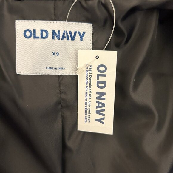 Old Navy Women's Faux Leather Belted Biker Jacket Size XS Black Full Zip NWT - Picture 4 of 16